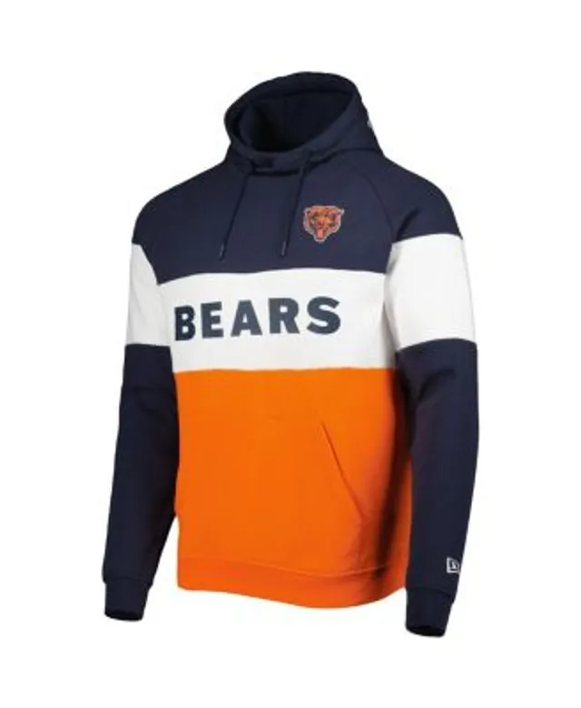 Men's New Era Orange Chicago Bears Throwback Raglan Long