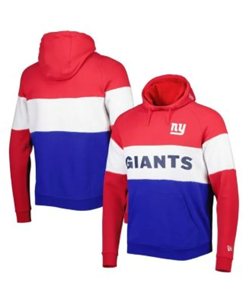 Houston Oilers New Era Colorblock Throwback Pullover Hoodie - Red