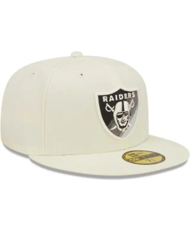 Las Vegas Raiders New Era Chrome Collection 9FIFTY Trucker Snapback Hat -  Cream/Black