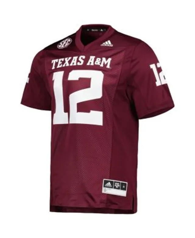 Men's #12 White Texas A&M Aggies Team Baseball Jersey