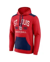 Men's Fanatics Branded Red/Navy St. Louis Cardinals Chip In Team Pullover  Hoodie