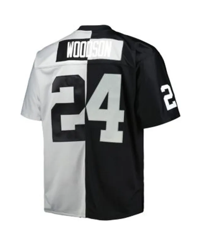 Charles Woodson Las Vegas Raiders Mitchell & Ness Youth Split Legacy Jersey  - Black/Silver