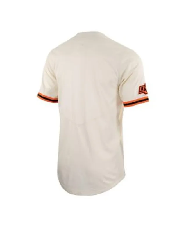 Nike Men's Oklahoma Sooners Cream Full Button Replica Baseball Jersey