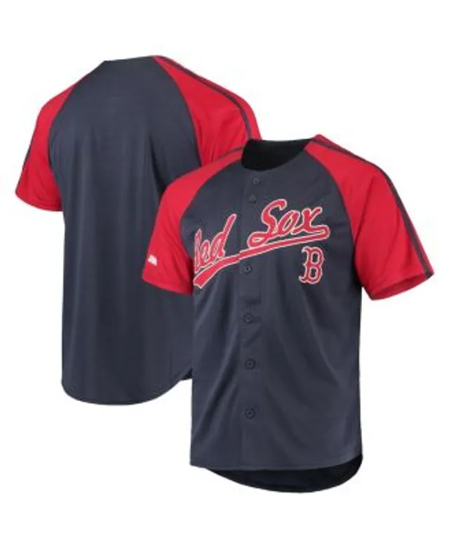 Stitches Boston Red Sox Black Raglan V-neck Jersey