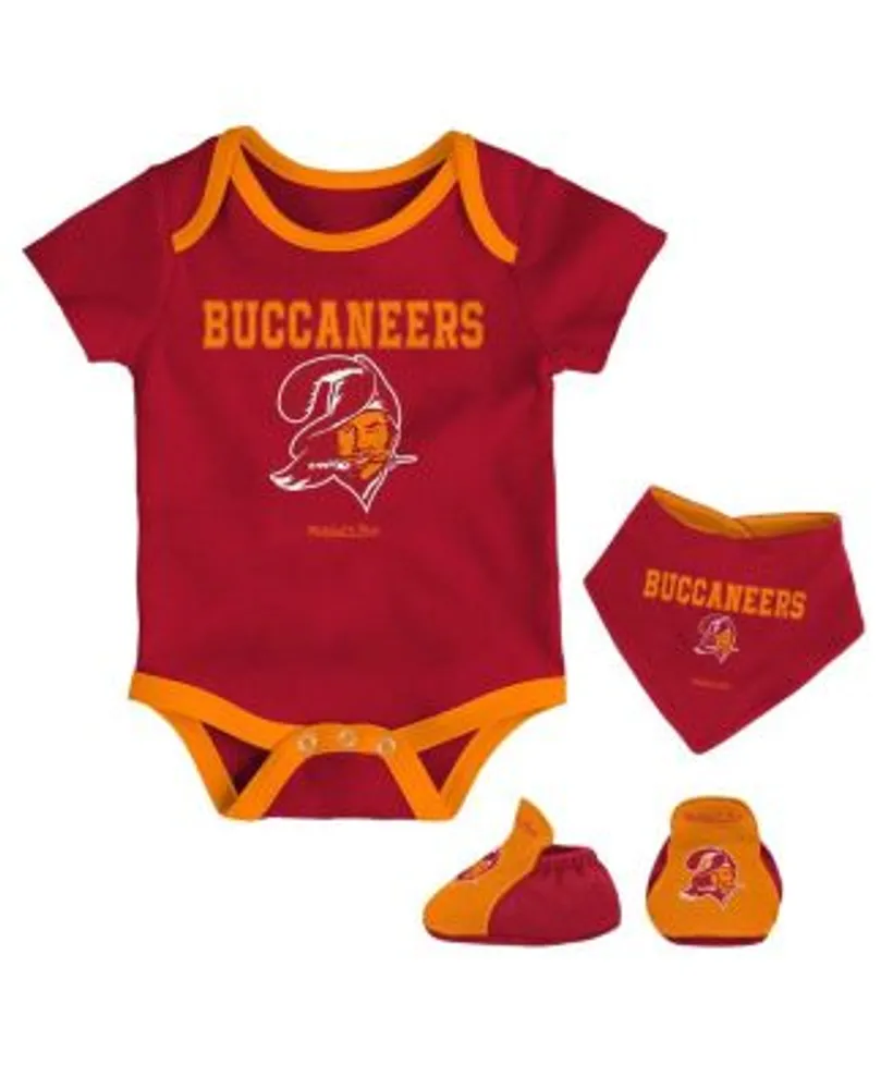 Newborn & Infant Mitchell Ness Royal/Red Buffalo Bills Throwback Bodysuit Bib Booties Set