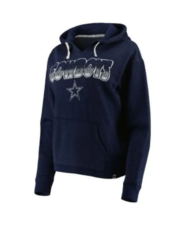 Women's New Era Navy Dallas Cowboys Foil Sleeve Pullover Hoodie