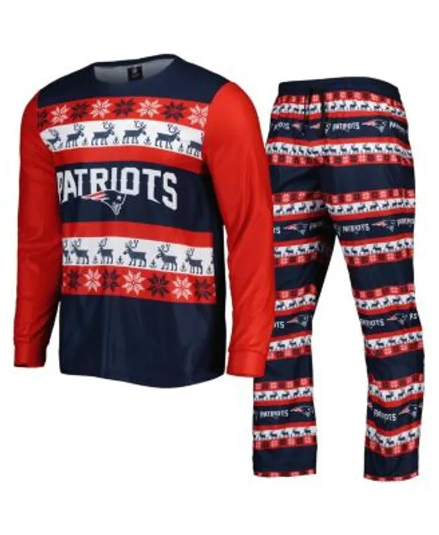 Women's Concepts Sport Navy/Red New England Patriots Badge T-Shirt & Pants  Sleep Set