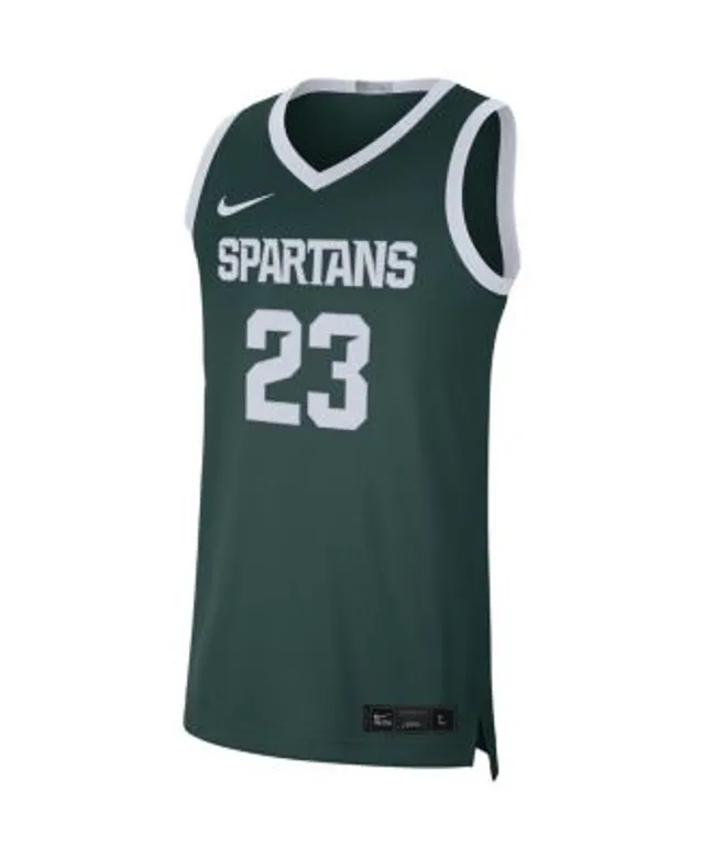 Men's Nike #12 White Michigan State Spartans Limited Retro
