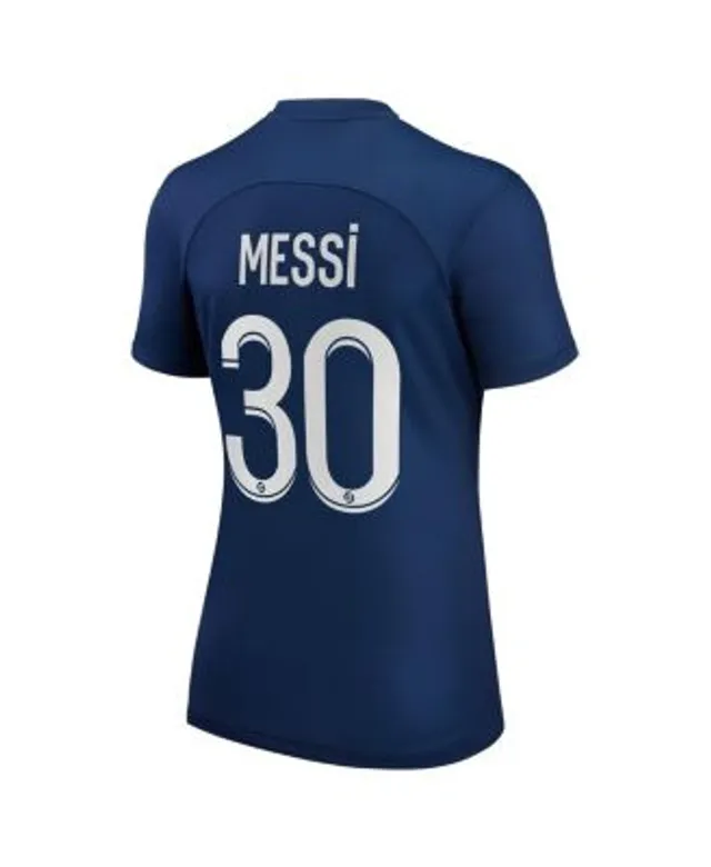 Women's Nike Lionel Messi White Paris Saint-Germain 2021/22 Away Breathe  Stadium Replica Player Jersey