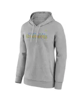 Los Angeles Dodgers Fanatics Branded Women's Simplicity Crossover V-Neck  Pullover Hoodie - Heather Charcoal