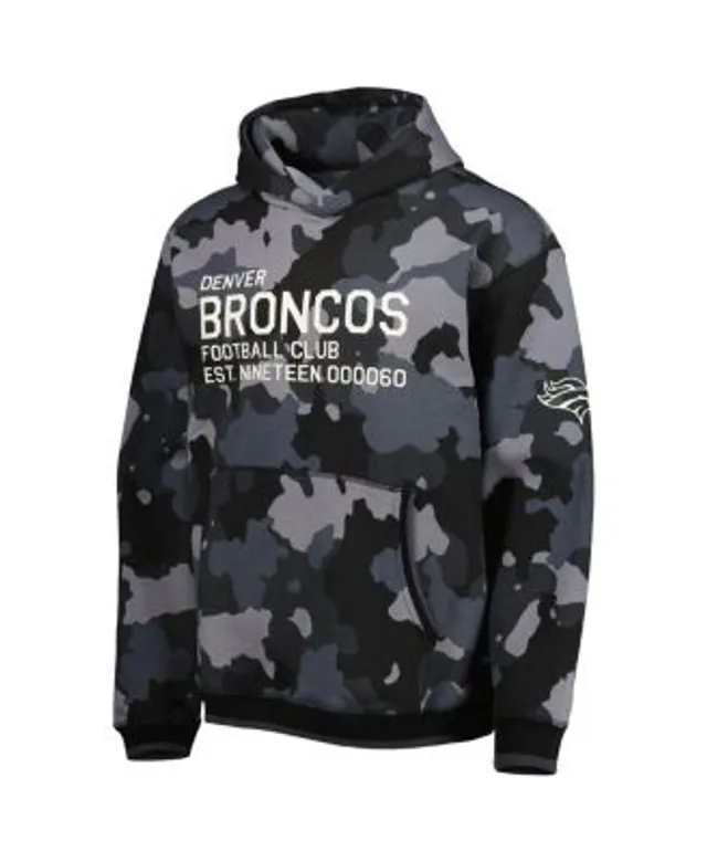 Denver Broncos The Wild Collective Camo Pullover Hoodie - Black