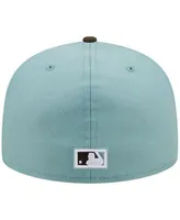 Men's New Era Light Blue/Brown Atlanta Braves Beach Kiss 59FIFTY Fitted Hat