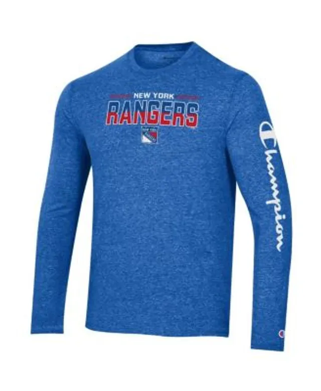 Champion Men's Heather Royal New York Rangers Tri-Blend Long Sleeve T-shirt  | Hawthorn Mall