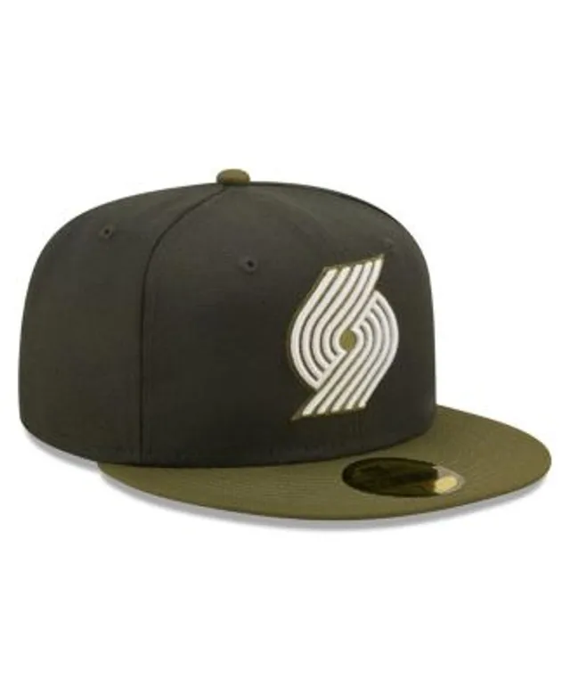 New Era Men's 2021-22 City Edition Portland Trail Blazers 59FIFTY Fitted Hat - Black - 7 1/8 - Each