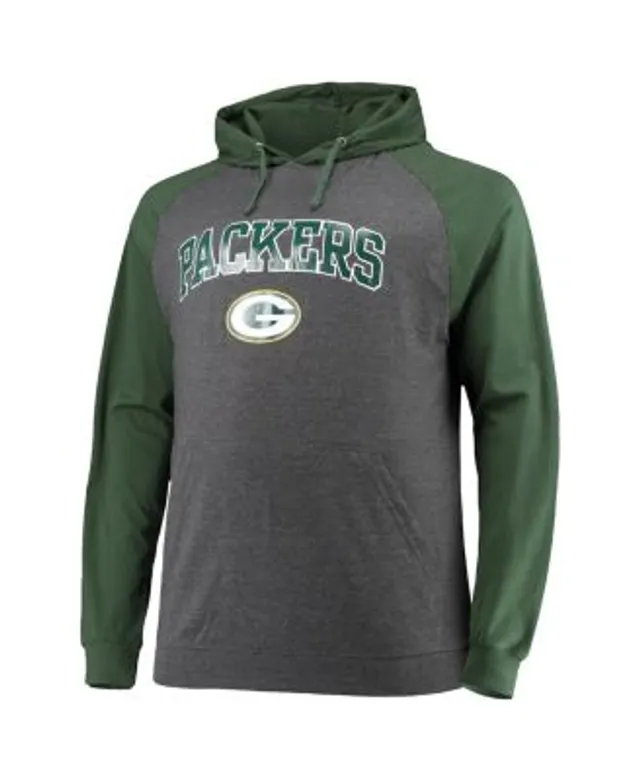 Men's Mitchell & Ness Green/Heathered Gray Green Bay Packers Head Coach Pullover Hoodie Size: Medium