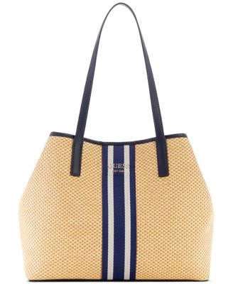 Vikky Medium Raffia Tote Bag w/ Removable Pouch 