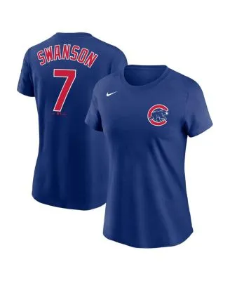 Chicago Cubs Dansby Swanson Nike Name & Number T-Shirt Small