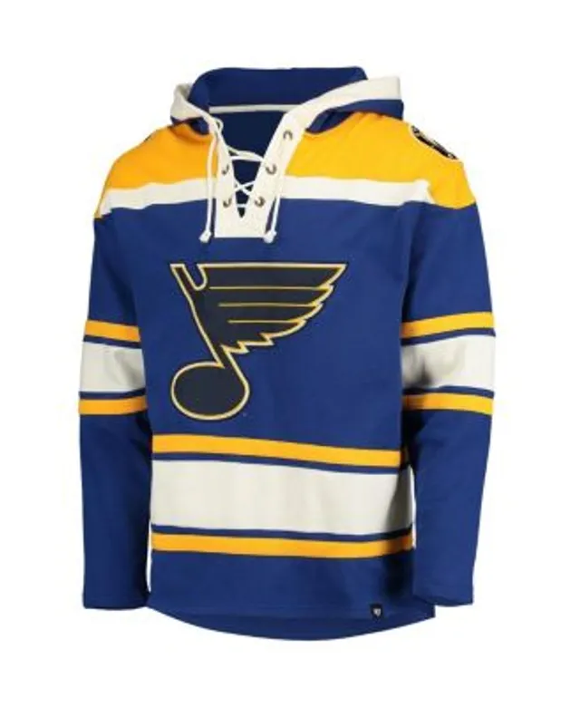 47 St. Louis Blues Blue Superior Lace-Up Pullover Hoodie Size: Large