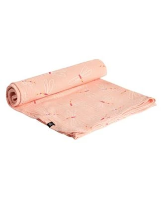 Baby Girl Printed Muslin Blanket Pink Dragonfly - Infant|Toddler