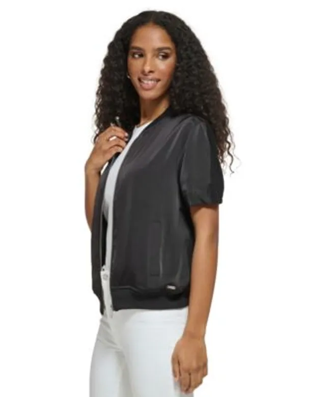 Lauren Ralph Lauren Women's Satin Bomber Jacket - Macy's