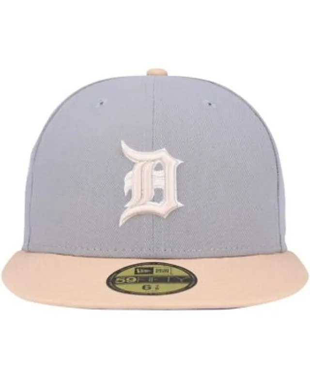 Men's New Era Gray Detroit Tigers Green Undervisor 59FIFTY Fitted Hat