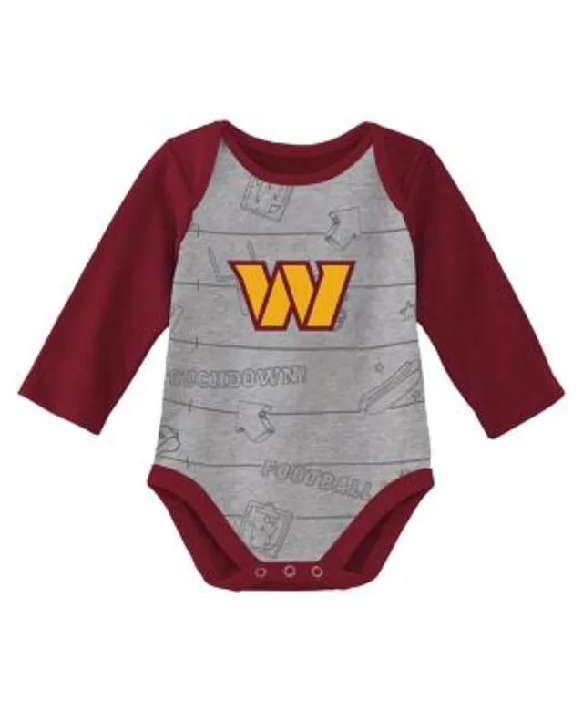 Newborn & Infant Red/Heathered Gray Kansas City Chiefs Born To Win Two-Pack  Long Sleeve Bodysuit Set