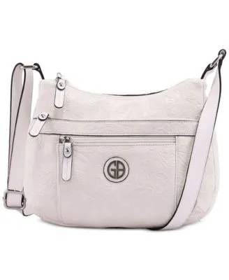 Giani Bernini Block Signature Tote, Created for Macy's - Ivory/Silver