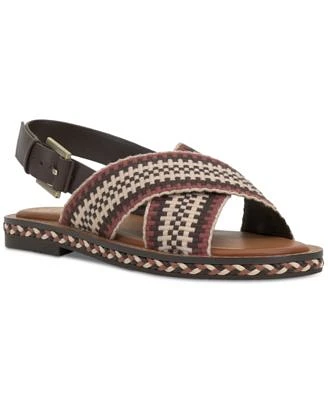 Ceemilon Crisscross Woven Slingback Flat Sandals