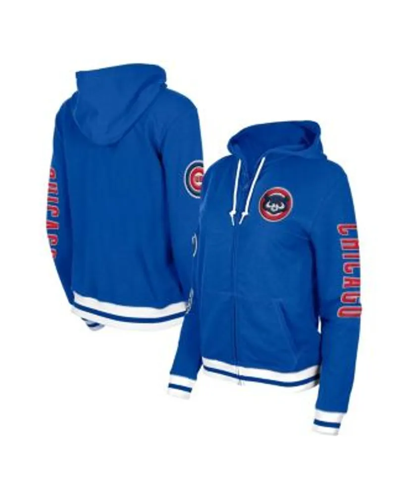 Women's 5th & Ocean by New Era Royal Chicago Cubs Cropped Long Sleeve T- Shirt 