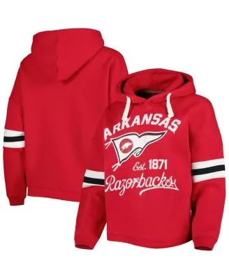 St. Louis Cardinals Stitches Youth Raglan Short Sleeve Pullover Hoodie -  Heather Red