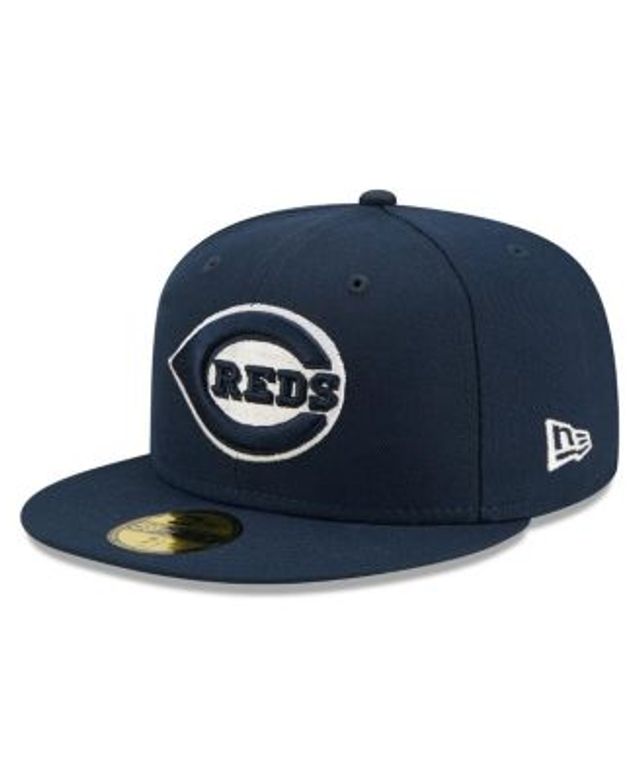 Men's New Era Black Cincinnati Reds Side Patch 59FIFTY Fitted Hat