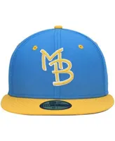 Men's New Era Light Blue Louisville Bats Authentic Collection Alternate Logo 59FIFTY Fitted Hat