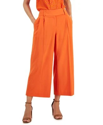 Women's Wide-Leg Cropped Trouser Pants