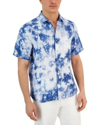 Men's Tommy Bahama Navy Chicago Bears Tiki Palms Silk Shirt