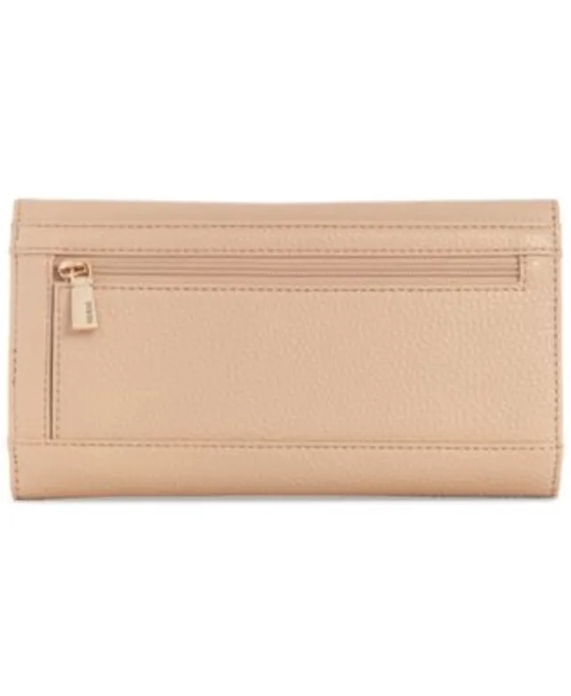 COACH Washed Denim and Leather Signature Small Wristlet - Macy's