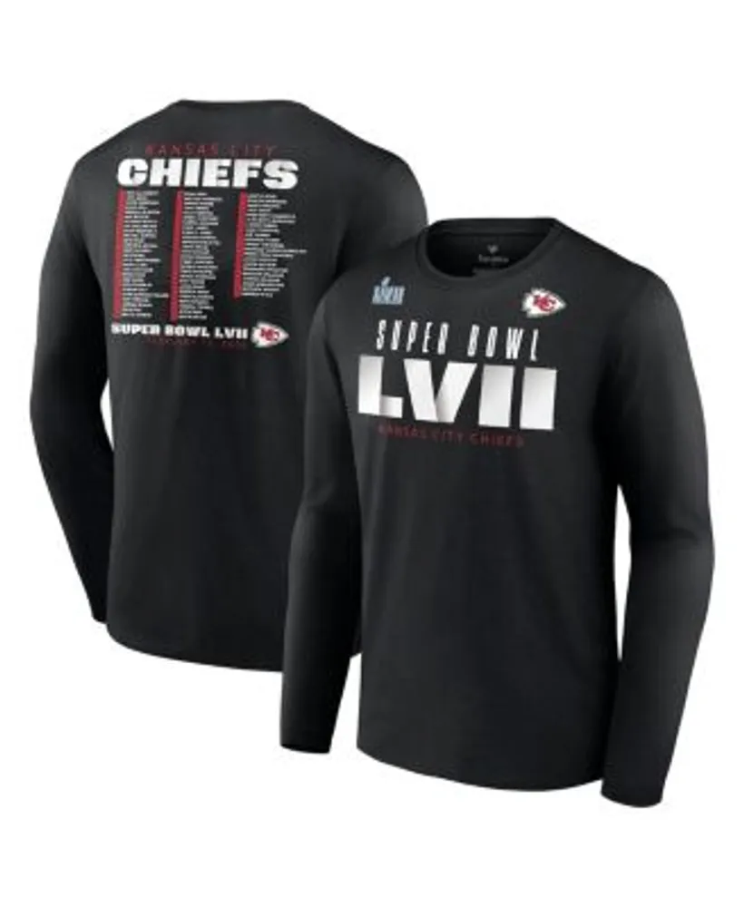 Men's Fanatics Branded Red Kansas City Chiefs Super Bowl LVII Champions Signature Roster Long Sleeve T-Shirt Size: Small