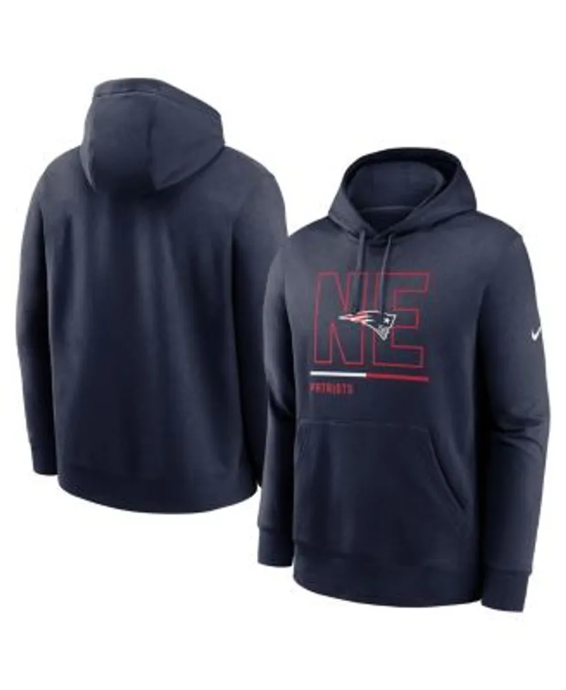 Nike Men's New England Patriots Sideline Therma-FIT Navy Pullover Hoodie