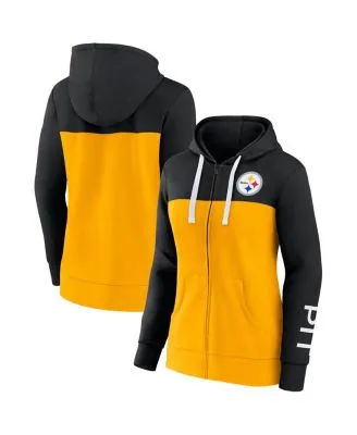 New Era Steelers Colorblock Throwback Pullover Hoodie - Men's