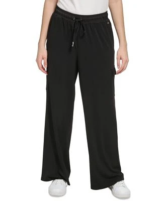 Women's Drawstring Wide-Leg Pull-On Cargo Pants