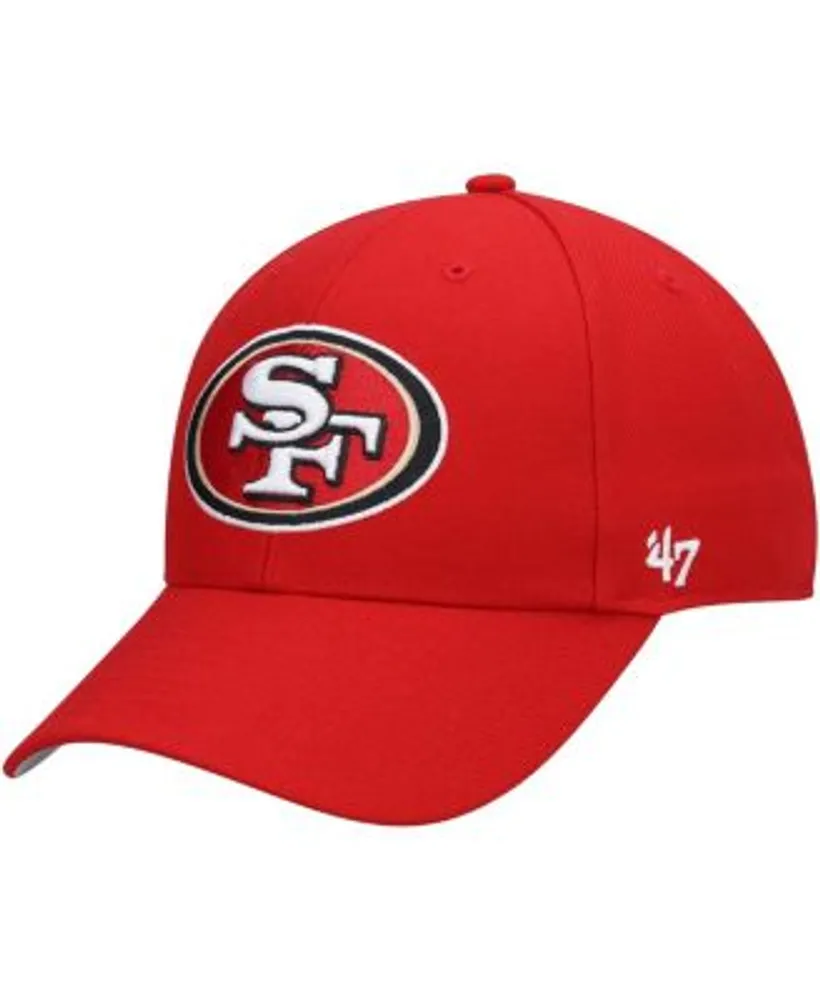 47 Brand Men's Scarlet San Francisco 49ers Logo MVP Adjustable Hat