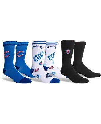 Youth Boys and Girls Chicago Cubs MVP 3-Pack Crew Socks