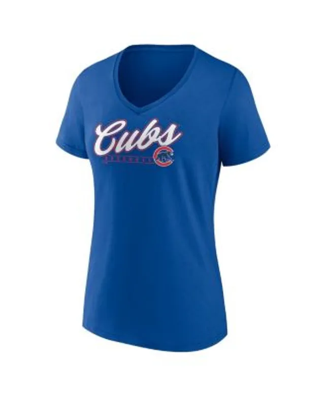 Women's Fanatics Branded Royal Chicago Cubs Ultimate Style Raglan V-Neck T-Shirt