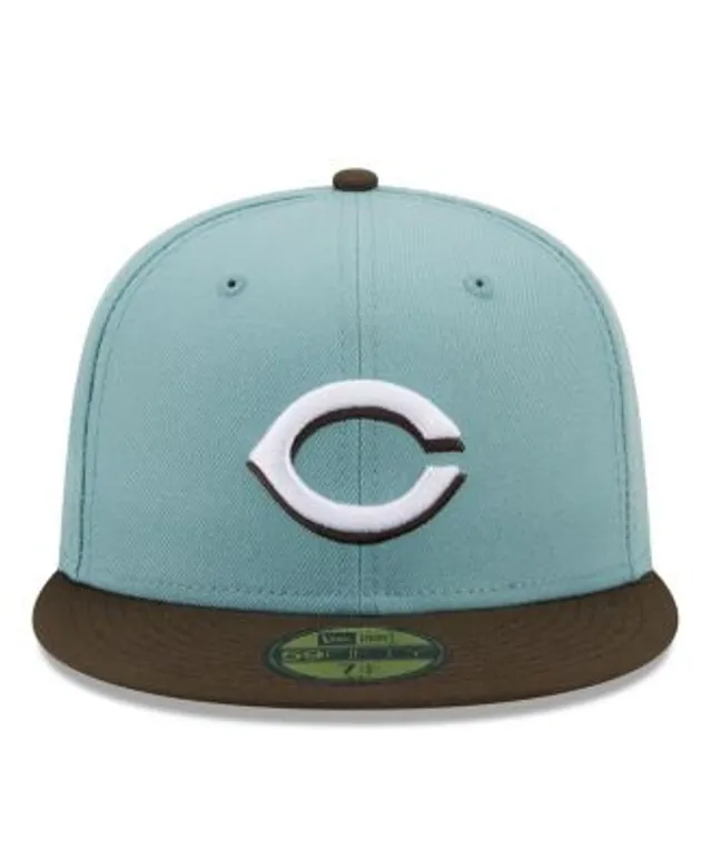 Cincinnati Reds New Era 5950 Basic Fitted Hat - Sky Blue/White