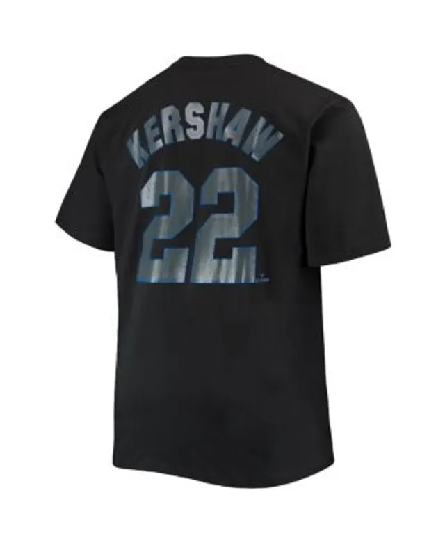 Men's Nike Clayton Kershaw Heather Gray Los Angeles Dodgers Name & Number T-Shirt Size: Small