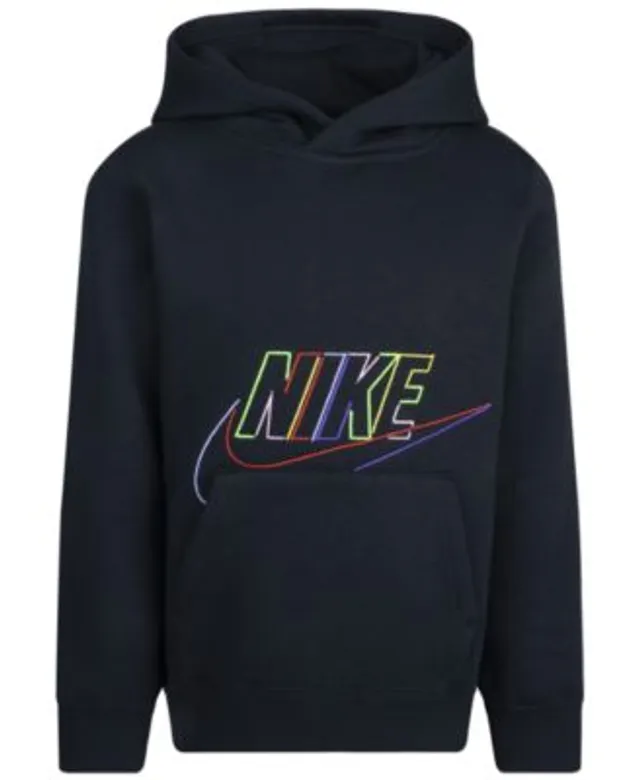 Supreme Nike Leather Applique Hooded Sweatshirt Black - Size Large