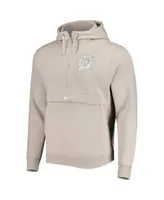 Men's Nike Cream Georgetown Hoyas Club Half-Zip Hoodie