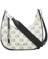 Calvin Klein Garnet Signature Top Zipper Crossbody Bag - Macy's