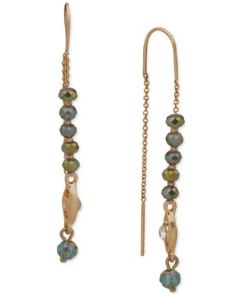 Lonna & lilly Gold-Tone Beaded Threader Earrings