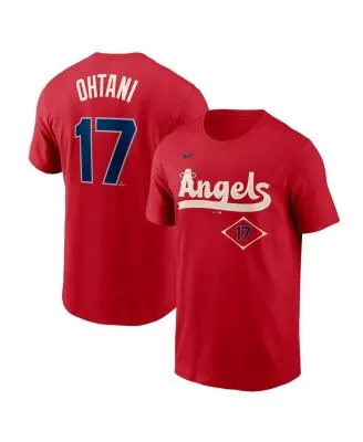 Men's Nike Shohei Ohtani Gray Los Angeles Angels Name & Number T-Shirt