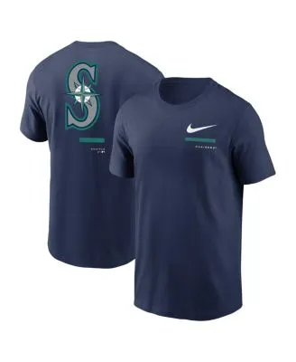 Seattle Mariners Nike Women's Tri-Blend Raglan 3/4-Sleeve T-Shirt